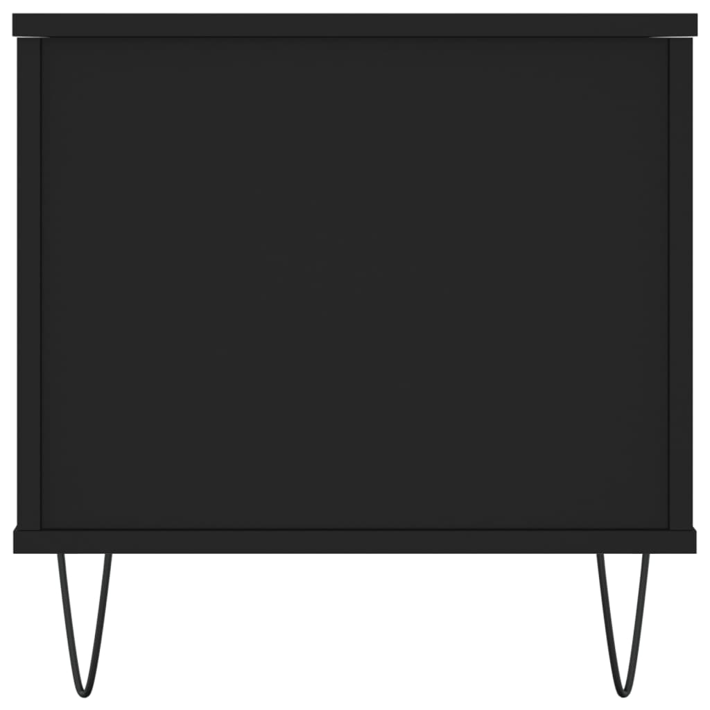 Salontafel 90X44,5X45 Cm Bewerkt Hout Zwart