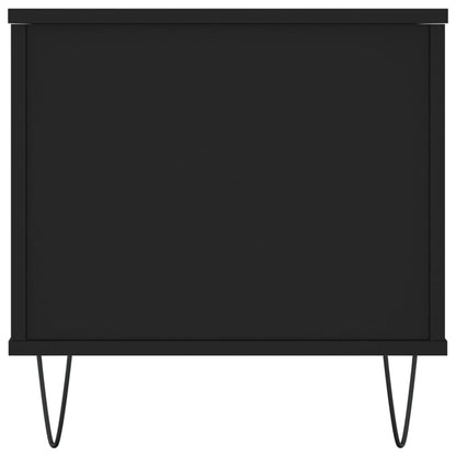 Salontafel 90X44,5X45 Cm Bewerkt Hout Zwart