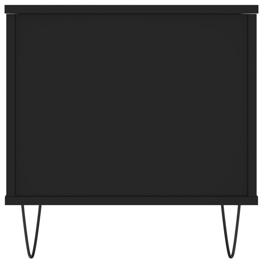 Salontafel 90X44,5X45 Cm Bewerkt Hout Zwart