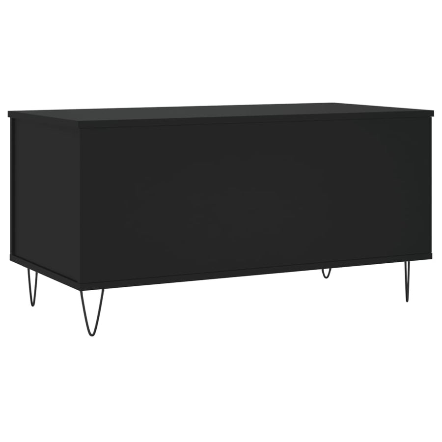 Salontafel 90X44,5X45 Cm Bewerkt Hout Zwart