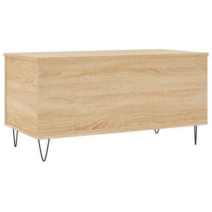 Salontafel 90X44,5X45 Cm Bewerkt Hout Kleurig Sonoma eiken
