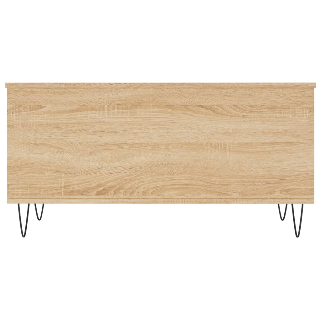 Salontafel 90X44,5X45 Cm Bewerkt Hout Kleurig Sonoma eiken