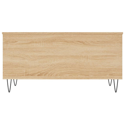 Salontafel 90X44,5X45 Cm Bewerkt Hout Kleurig Sonoma eiken