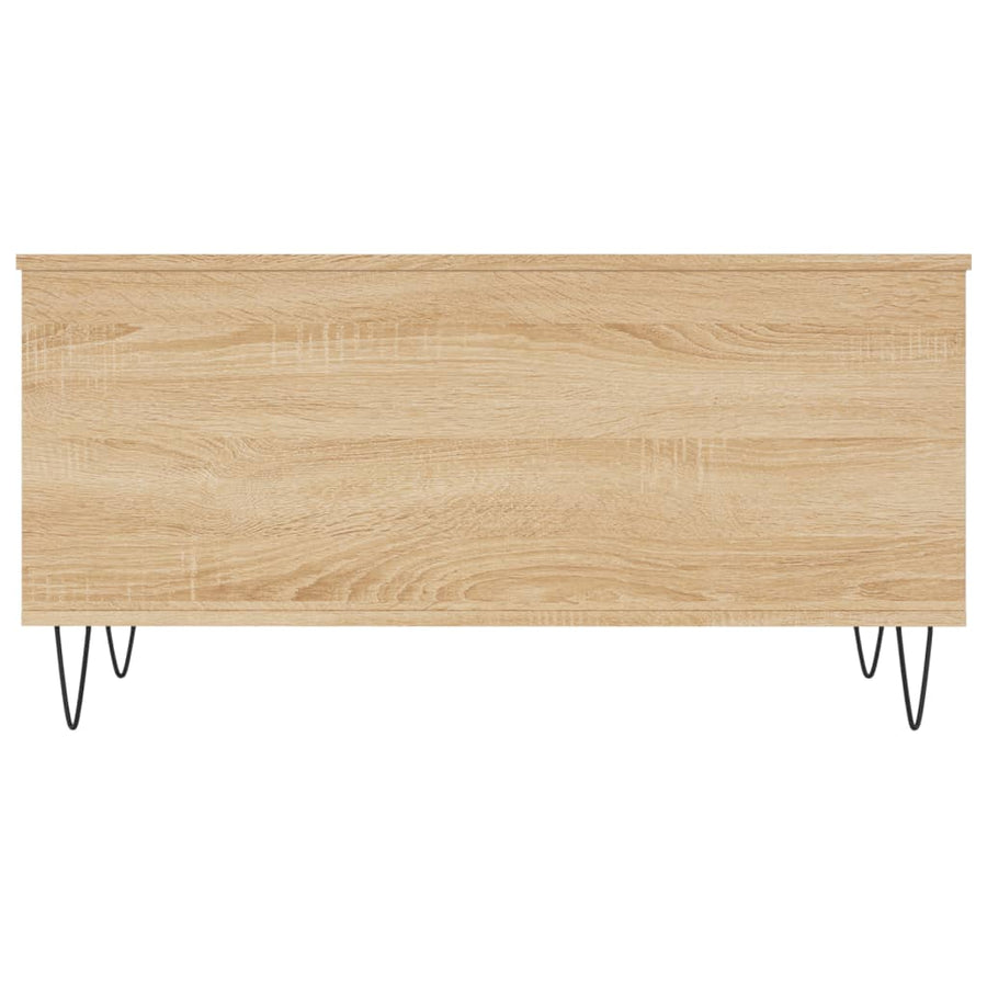 Salontafel 90X44,5X45 Cm Bewerkt Hout Kleurig Sonoma eiken