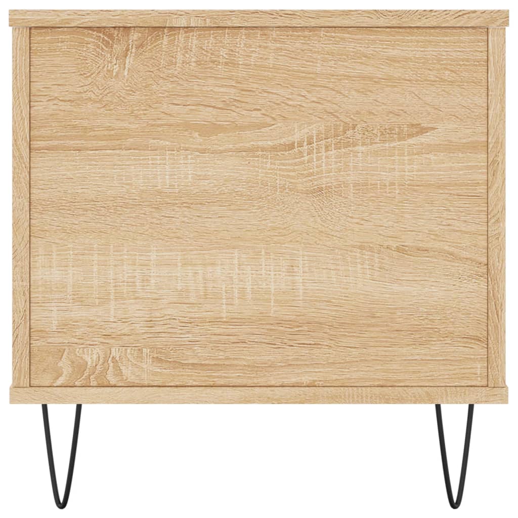 Salontafel 90X44,5X45 Cm Bewerkt Hout Kleurig Sonoma eiken
