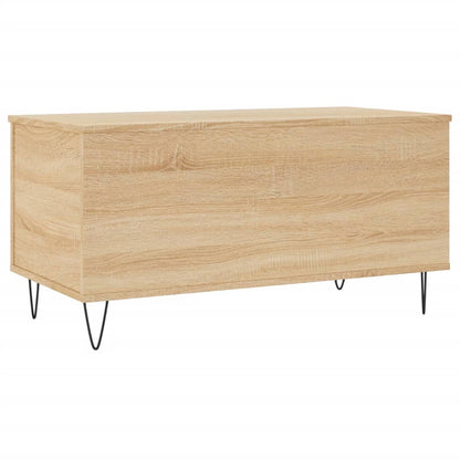 Salontafel 90X44,5X45 Cm Bewerkt Hout Kleurig Sonoma eiken