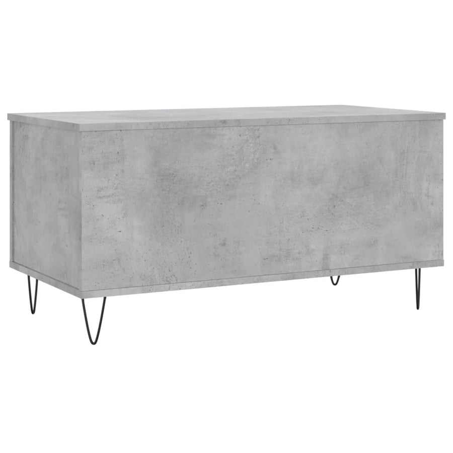 Salontafel 90X44,5X45 Cm Bewerkt Hout Betongrijs
