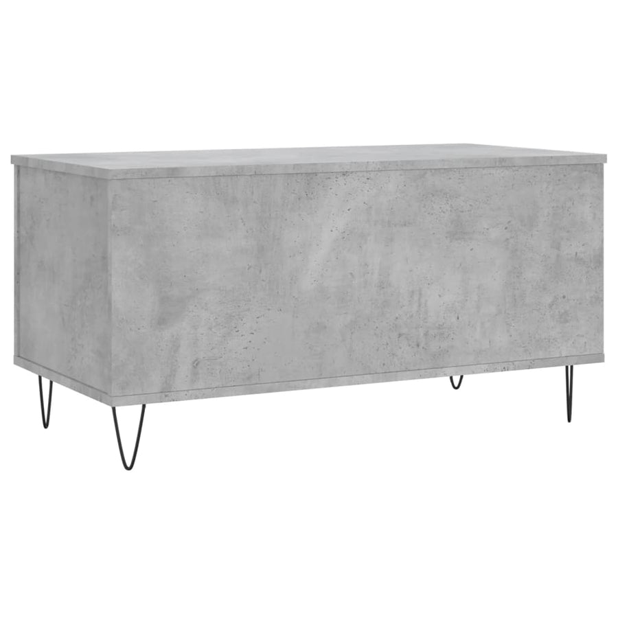 Salontafel 90X44,5X45 Cm Bewerkt Hout Betongrijs