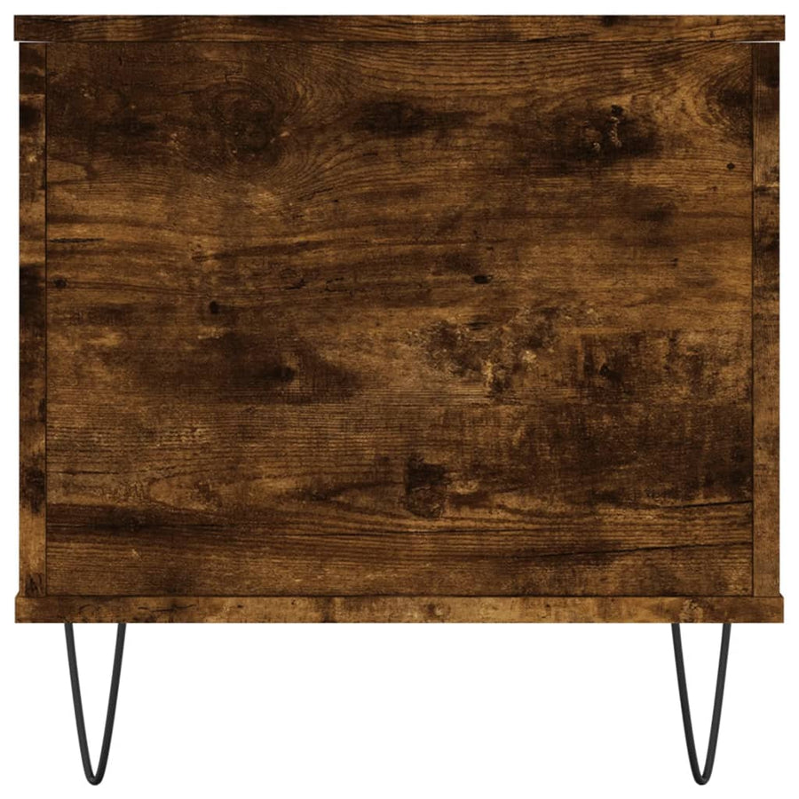 Salontafel 90X44,5X45 Cm Bewerkt Hout Kleurig Gerookt eiken
