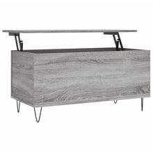 Salontafel 90X44,5X45 Cm Bewerkt Hout Eikenkleurig Grijs sonoma