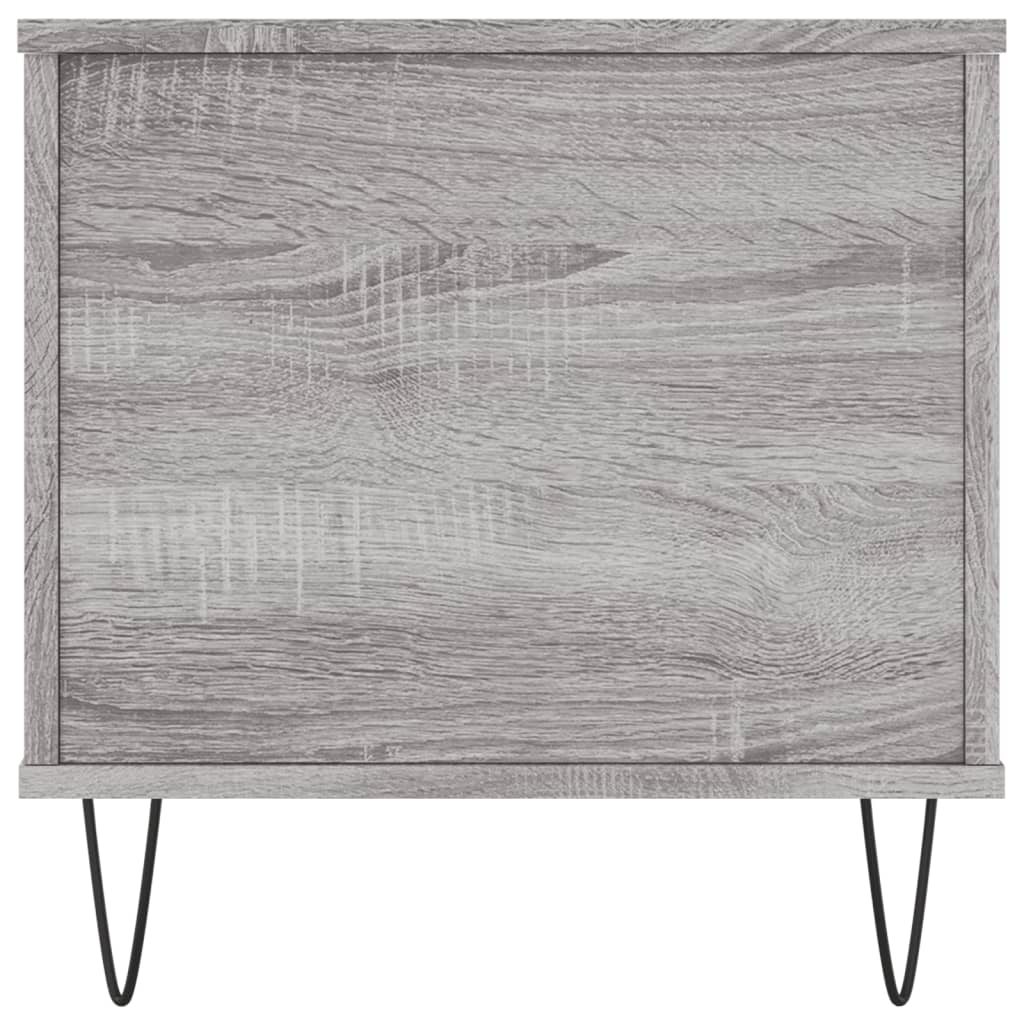 Salontafel 90X44,5X45 Cm Bewerkt Hout Eikenkleurig Grijs sonoma