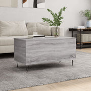 Salontafel 90x44,5x45 cm bewerkt hout grijs