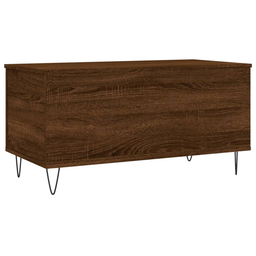 Salontafel 90X44,5X45 Cm Bewerkt Hout Bruin Eikenkleur Bruineiken