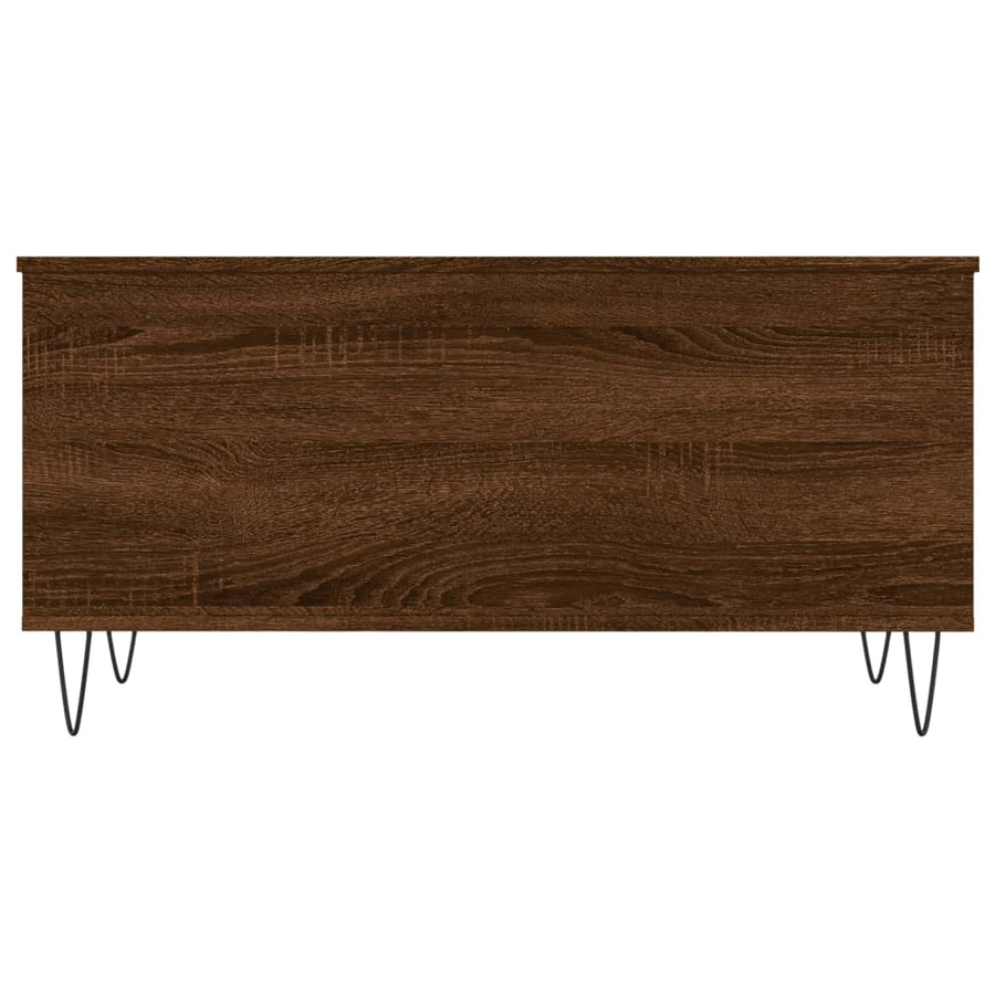 Salontafel 90X44,5X45 Cm Bewerkt Hout Bruin Eikenkleur Bruineiken