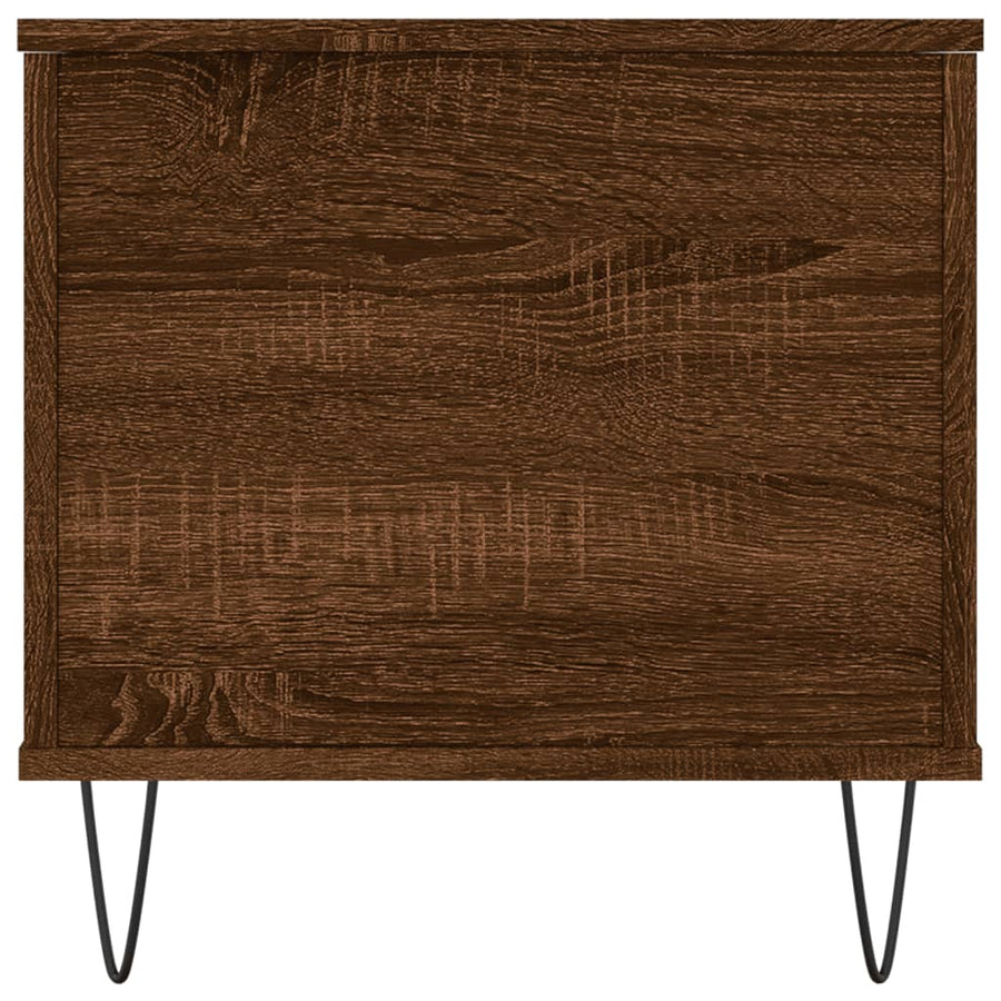 Salontafel 90X44,5X45 Cm Bewerkt Hout Bruin Eikenkleur Bruineiken