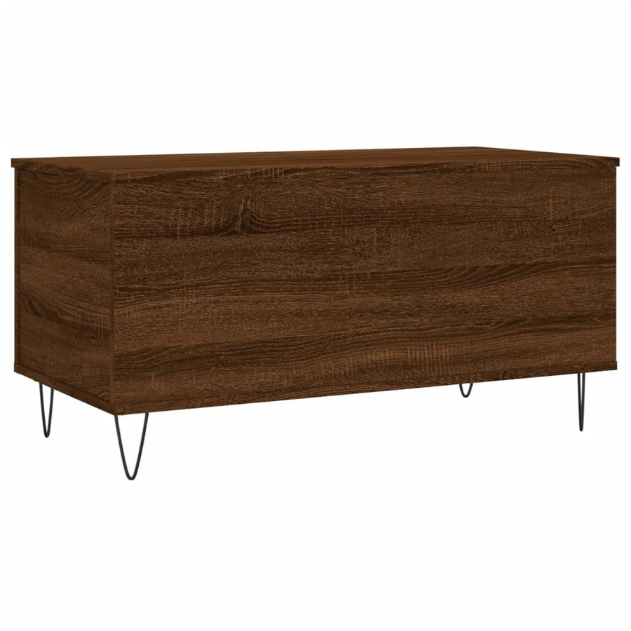 Salontafel 90X44,5X45 Cm Bewerkt Hout Bruin Eikenkleur Bruineiken
