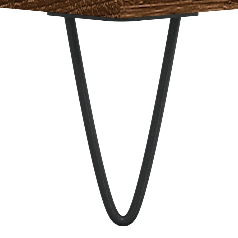 Salontafel 90X44,5X45 Cm Bewerkt Hout Bruin Eikenkleur Bruineiken