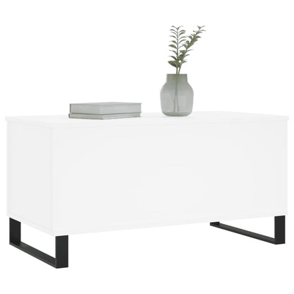 Salontafel 90X44,5X45 Cm Bewerkt Hout Wit