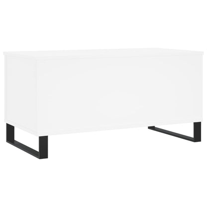 Salontafel 90X44,5X45 Cm Bewerkt Hout Wit