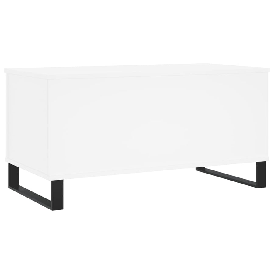 Salontafel 90X44,5X45 Cm Bewerkt Hout Wit