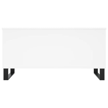 Salontafel 90X44,5X45 Cm Bewerkt Hout Wit