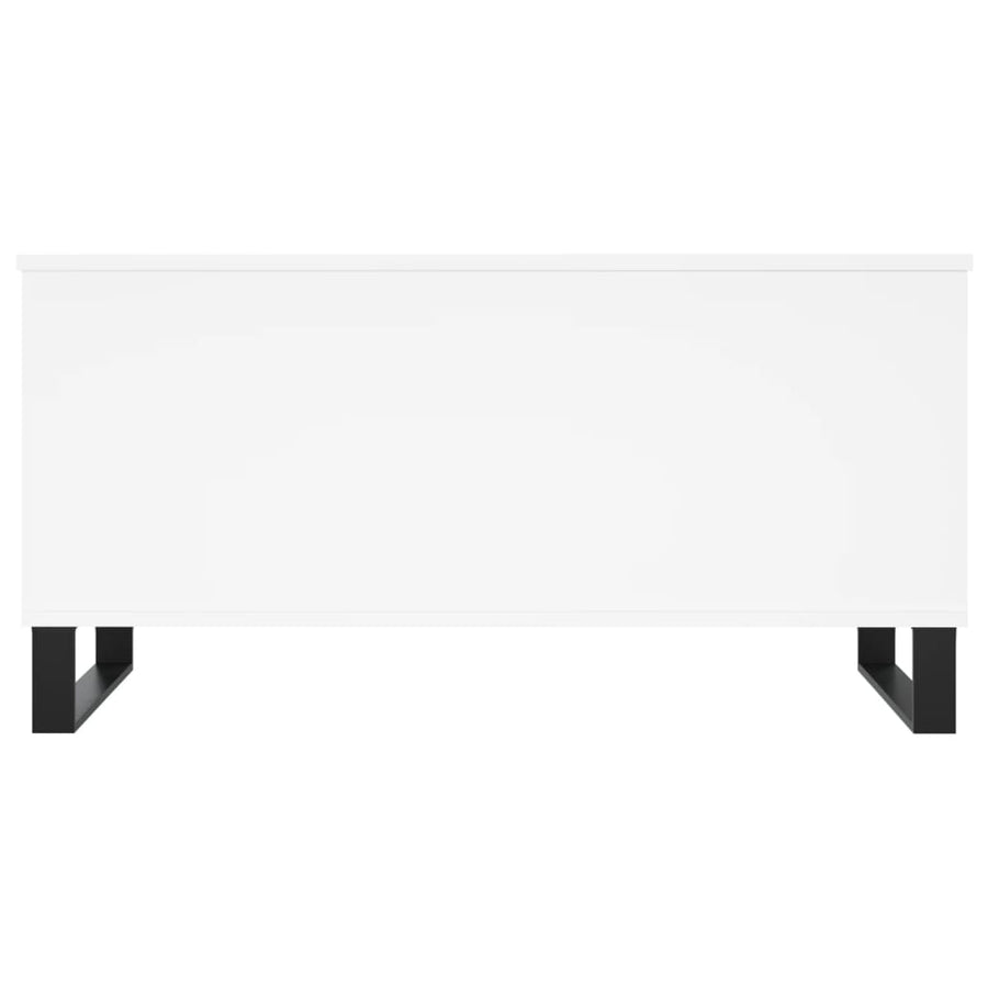 Salontafel 90X44,5X45 Cm Bewerkt Hout Wit