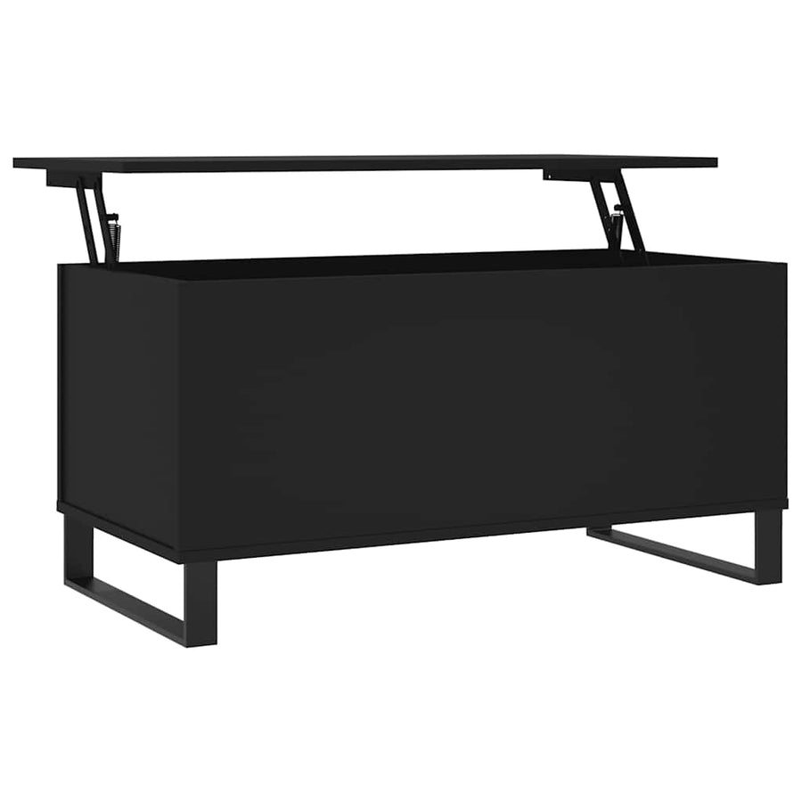 Salontafel 90x44,5x45 cm bewerkt hout zwart