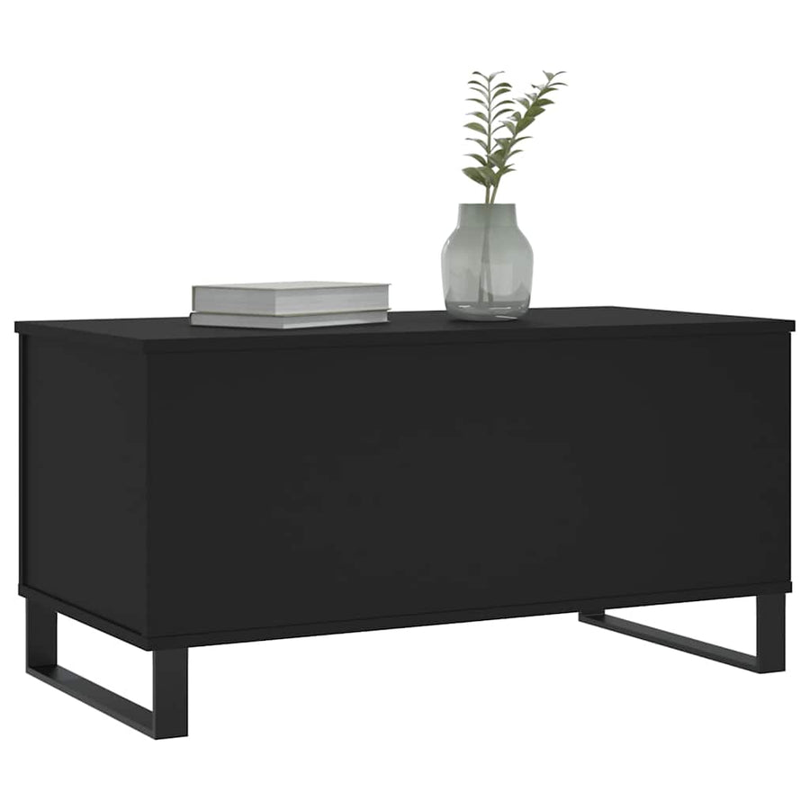 Salontafel 90x44,5x45 cm bewerkt hout zwart