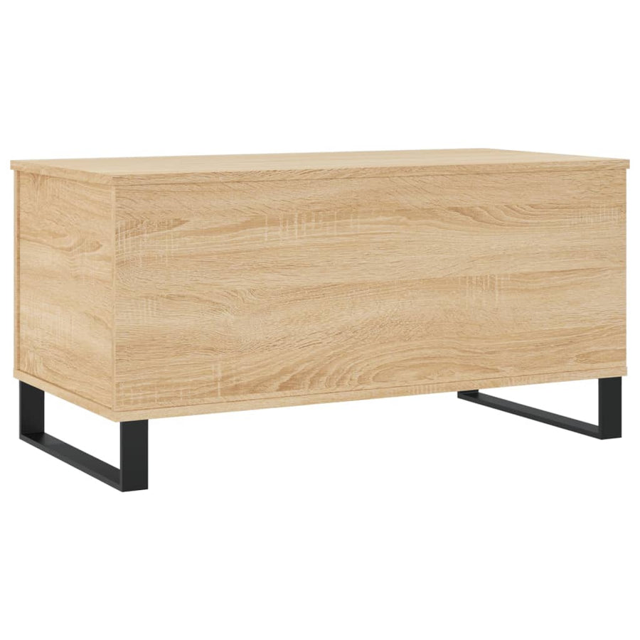 Salontafel 90X44,5X45 Cm Bewerkt Hout Kleurig Sonoma eiken