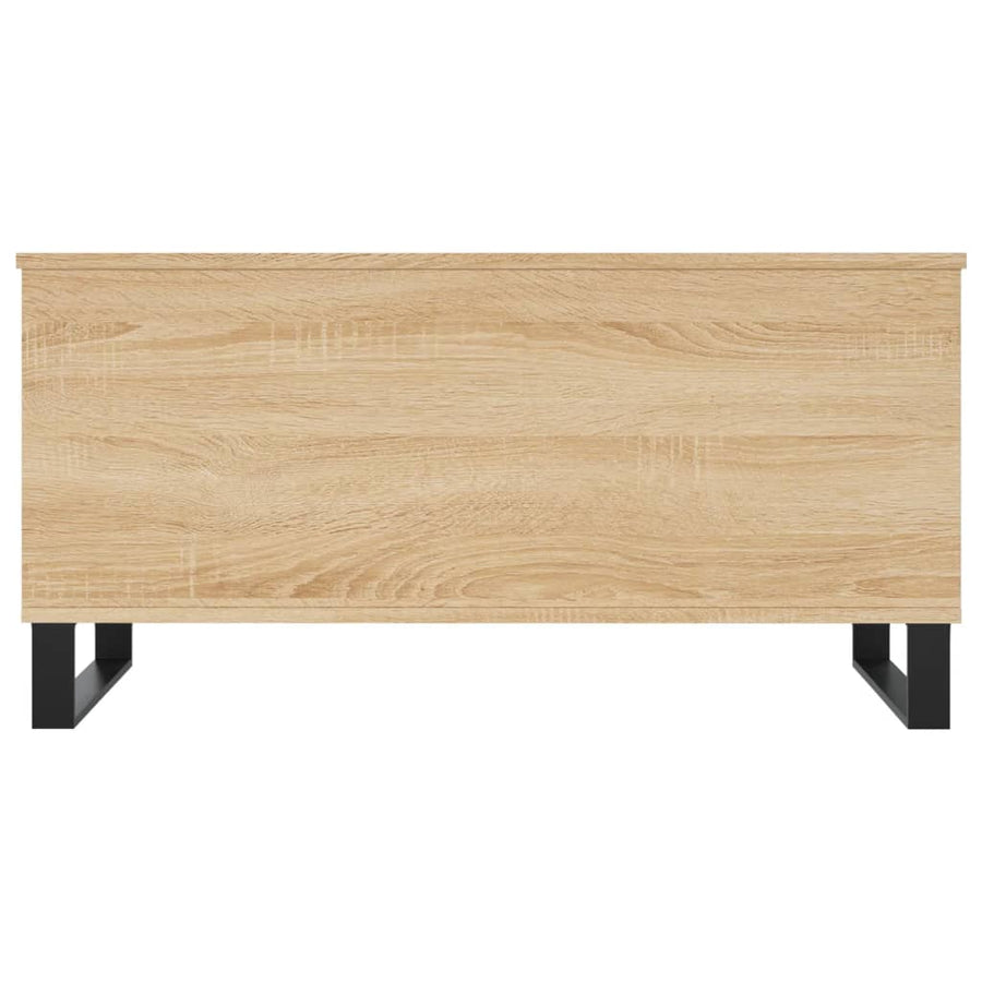 Salontafel 90X44,5X45 Cm Bewerkt Hout Kleurig Sonoma eiken