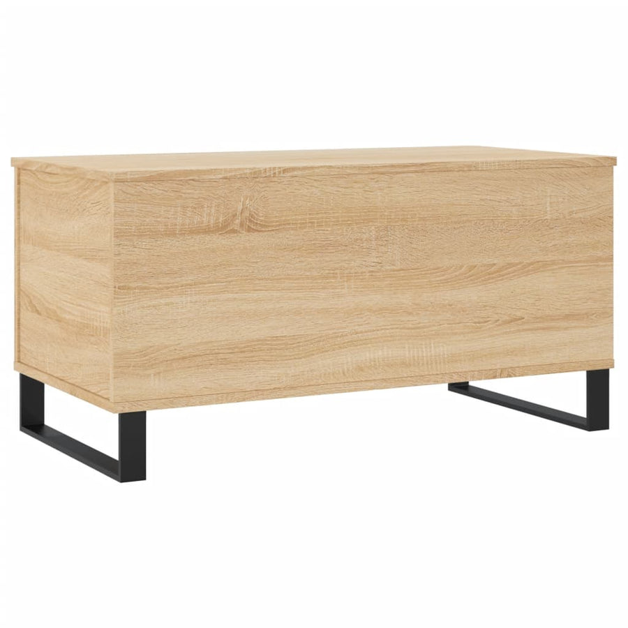 Salontafel 90X44,5X45 Cm Bewerkt Hout Kleurig Sonoma eiken