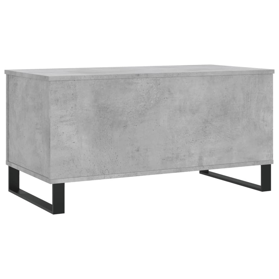 Salontafel 90X44,5X45 Cm Bewerkt Hout Betongrijs
