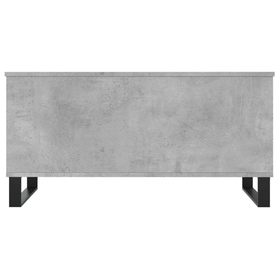 Salontafel 90X44,5X45 Cm Bewerkt Hout Betongrijs