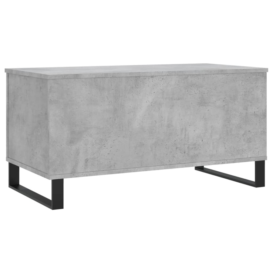 Salontafel 90X44,5X45 Cm Bewerkt Hout Betongrijs