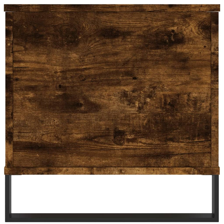 Salontafel 90X44,5X45 Cm Bewerkt Hout Kleurig Gerookt eiken