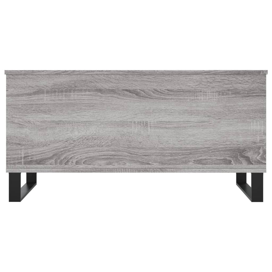 Salontafel 90X44,5X45 Cm Bewerkt Hout Eikenkleurig Grijs sonoma