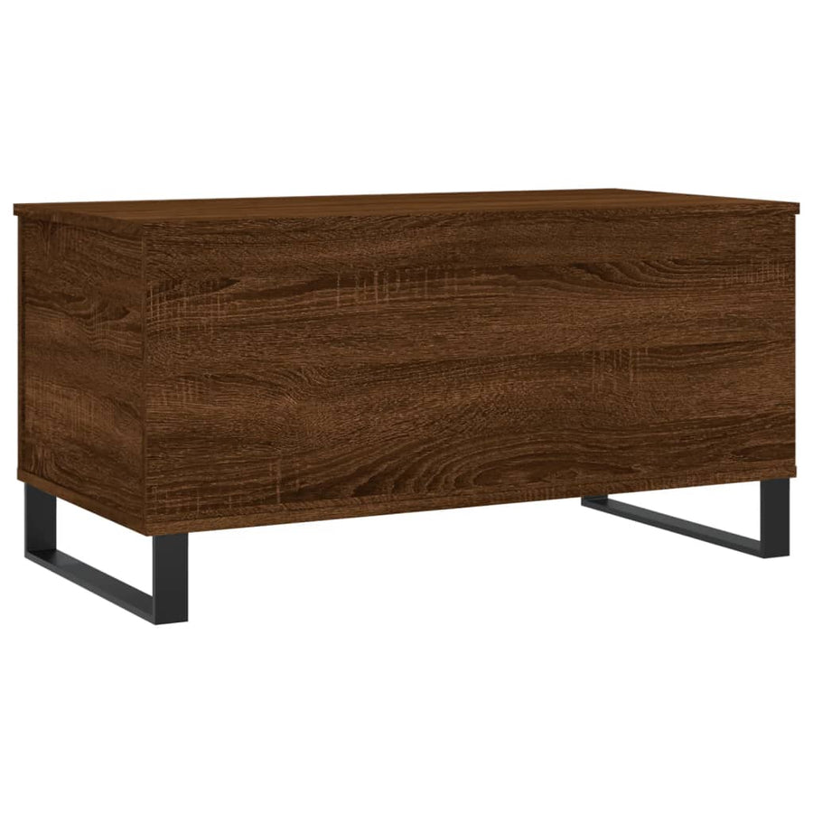 Salontafel 90X44,5X45 Cm Bewerkt Hout Bruin Eikenkleur Bruineiken