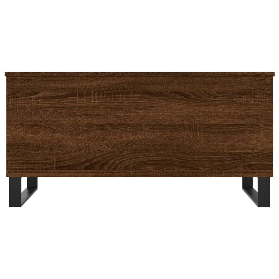 Salontafel 90X44,5X45 Cm Bewerkt Hout Bruin Eikenkleur Bruineiken