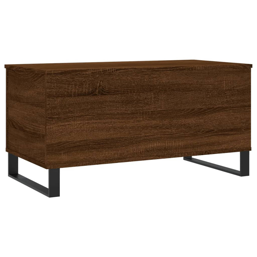 Salontafel 90X44,5X45 Cm Bewerkt Hout Bruin Eikenkleur Bruineiken