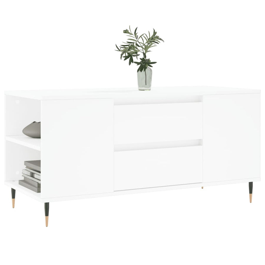 Salontafel 02X44,5X50 Cm Bewerkt Hout Wit