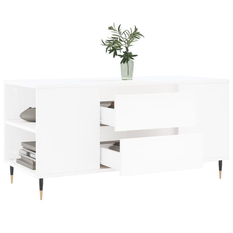 Salontafel 02X44,5X50 Cm Bewerkt Hout Wit