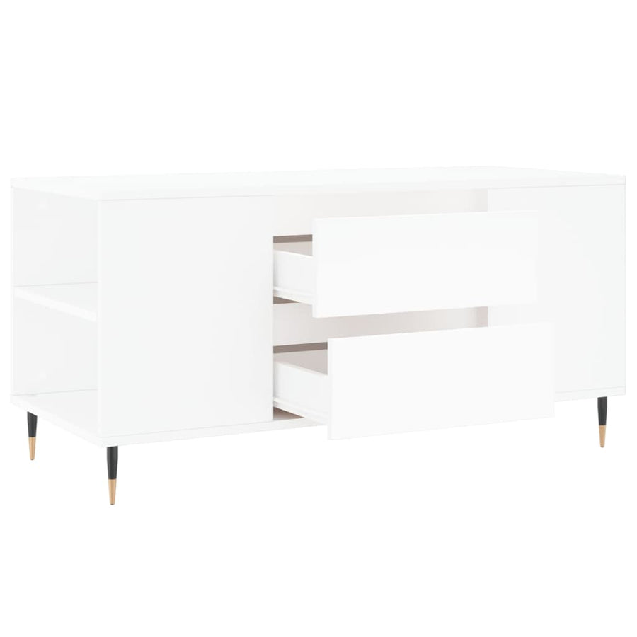 Salontafel 02X44,5X50 Cm Bewerkt Hout Wit