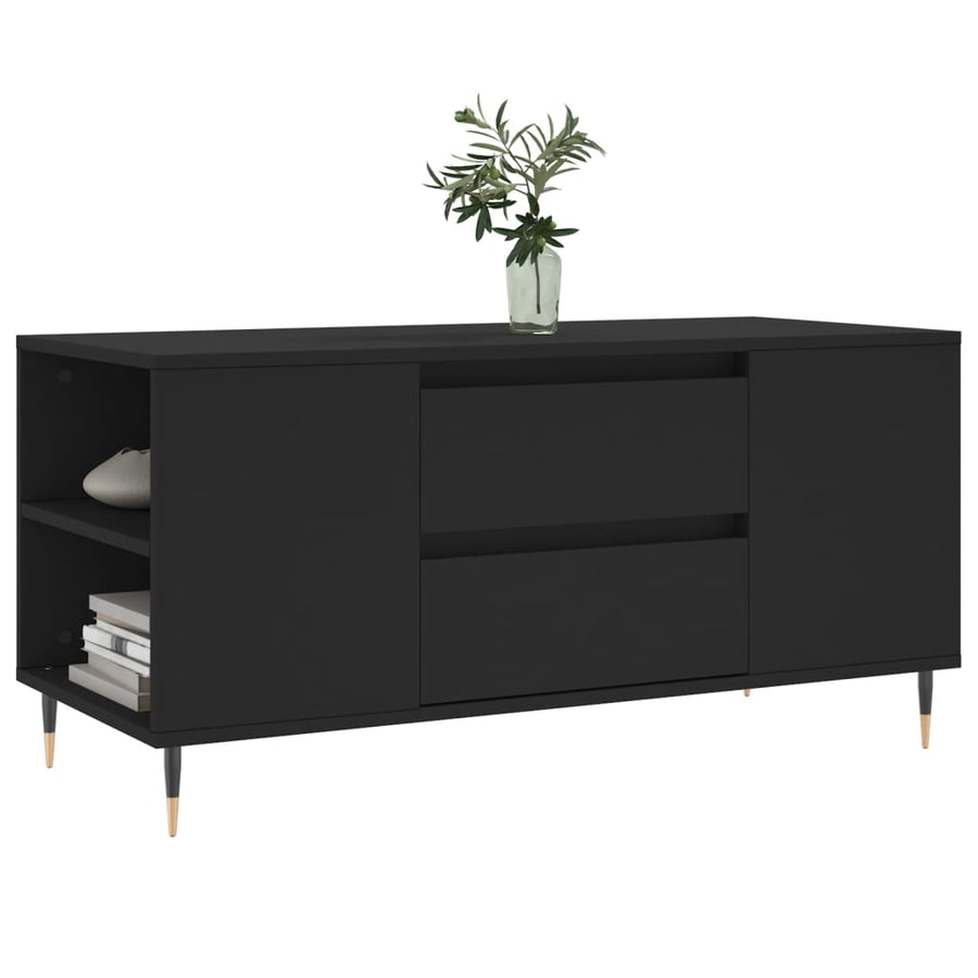 Salontafel 02X44,5X50 Cm Bewerkt Hout Zwart