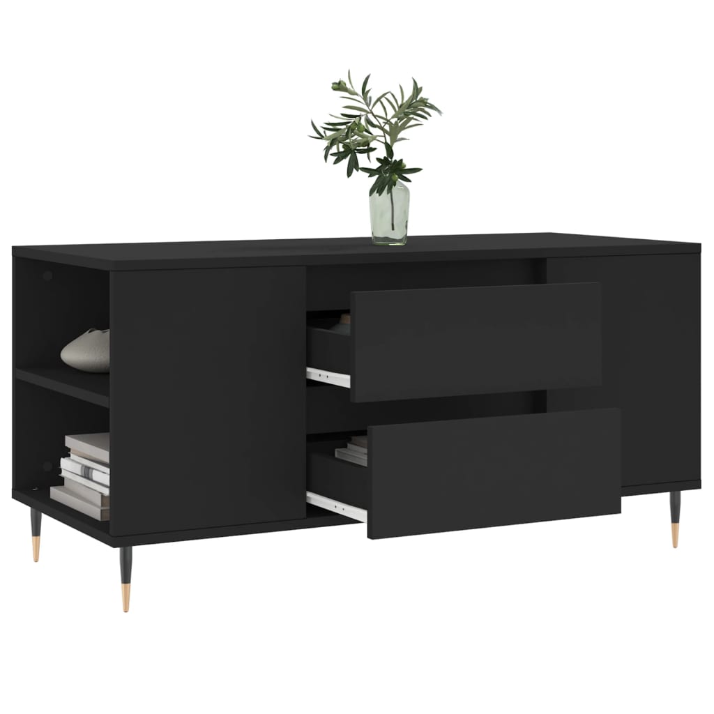 Salontafel 02X44,5X50 Cm Bewerkt Hout Zwart
