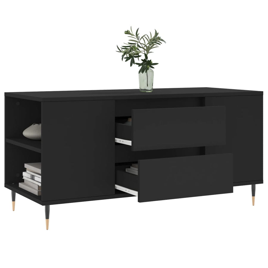 Salontafel 02X44,5X50 Cm Bewerkt Hout Zwart