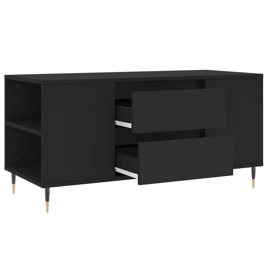 Salontafel 02X44,5X50 Cm Bewerkt Hout Zwart
