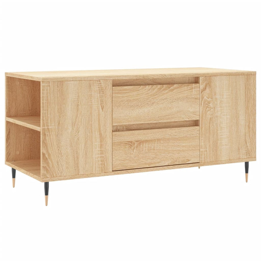 Salontafel 102X44,5X50 Cm Bewerkt Hout Kleurig Sonoma eiken