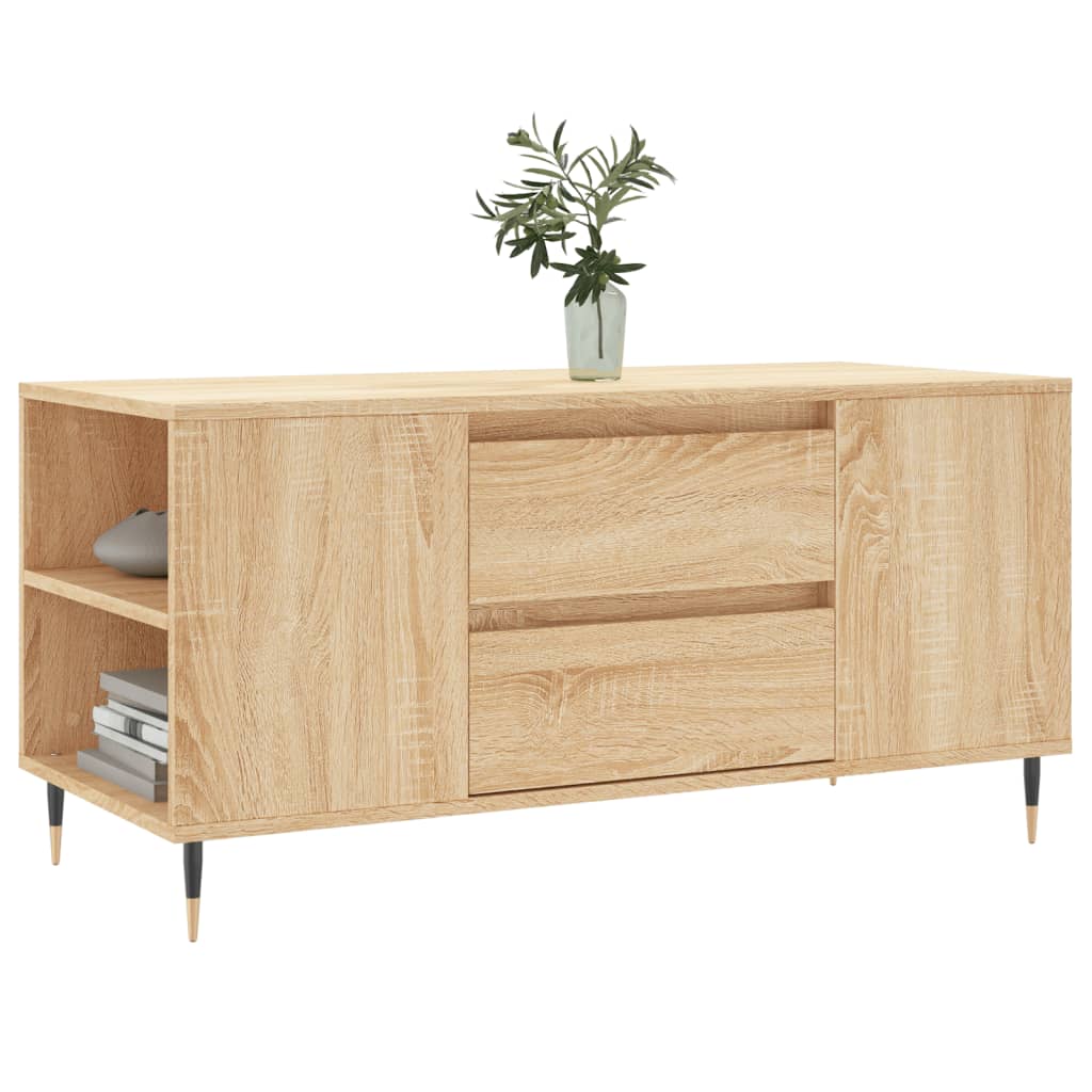 Salontafel 102X44,5X50 Cm Bewerkt Hout Kleurig Sonoma eiken