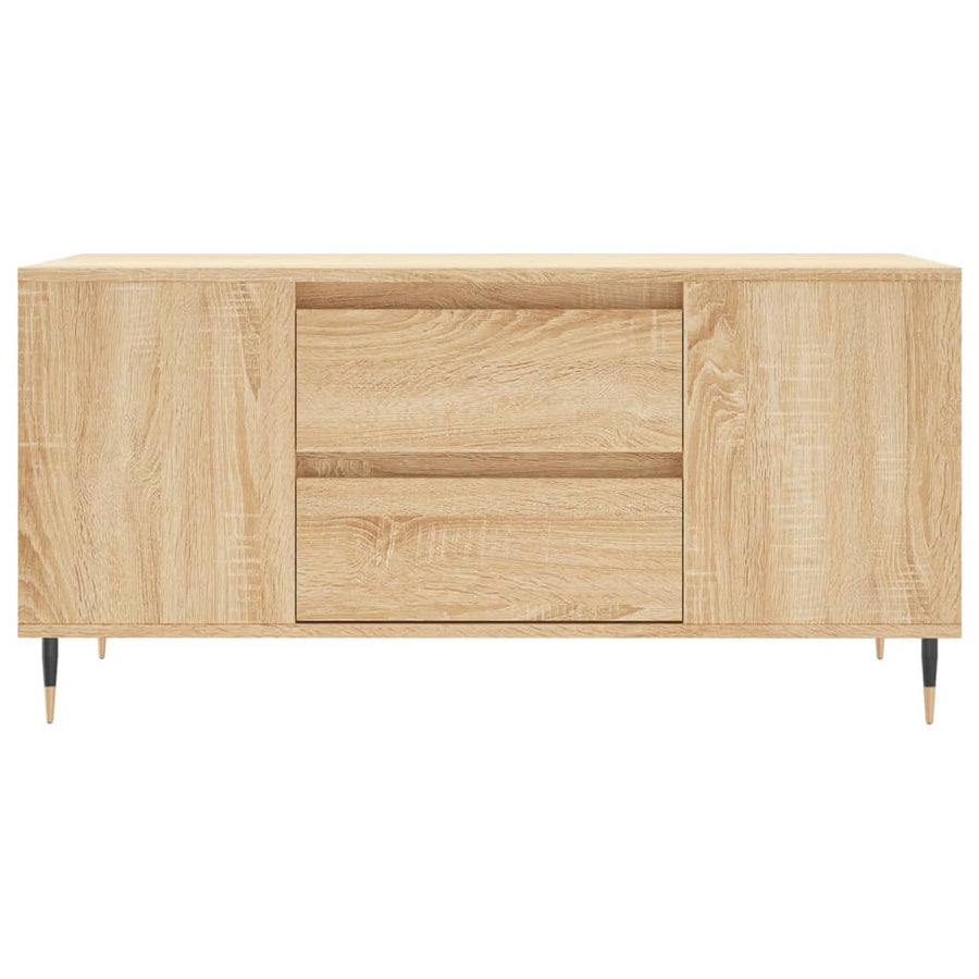 Salontafel 102X44,5X50 Cm Bewerkt Hout Kleurig Sonoma eiken