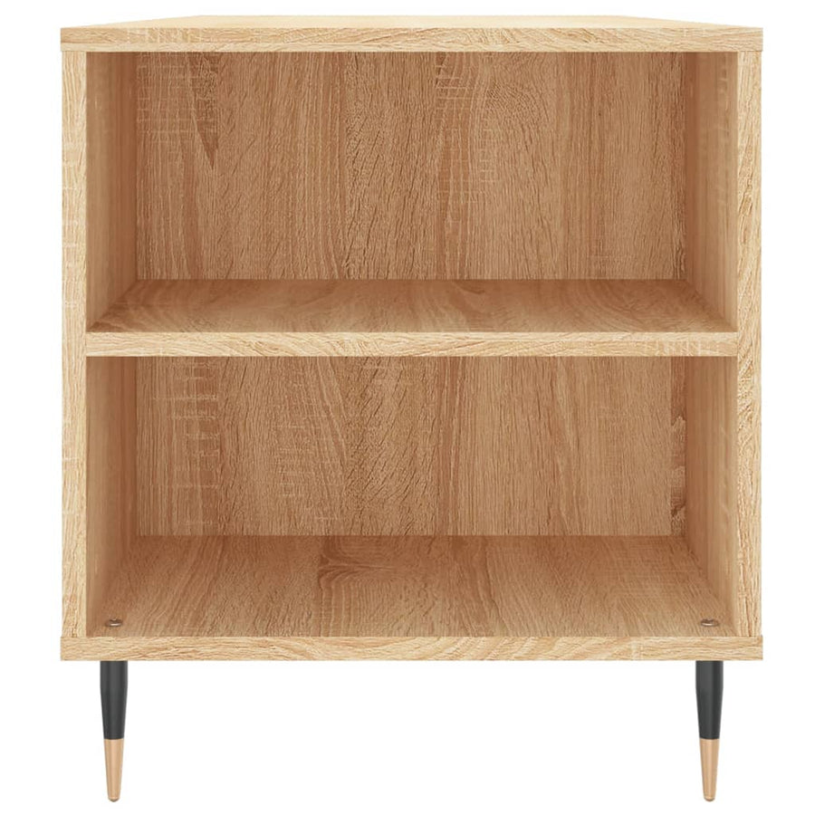 Salontafel 102X44,5X50 Cm Bewerkt Hout Kleurig Sonoma eiken